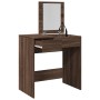Tocador con espejo marrón roble 73x46,5x120 cm de , Tocadores para dormitorios - Ref: Foro24-848226, Precio: 103,79 €, Descue...