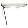 Automatic awning with LED and wind sensor cream 450x300 cm by vidaXL, Awnings - Ref: Foro24-3069772, Price: 801,00 €, Discoun...