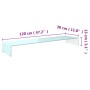 Mueble TV/Elevador de monitor cristal verde 120x30x13 cm | Foro24.es | Tu tienda online para hogar, jardín y más Foro24.es
