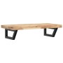 Estante de lavabo de pared acero y madera maciza de acacia by , bathroom vanities - Ref: Foro24-3302695, Price: 90,39 €, Disc...