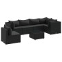 Set de muebles de jardín y cojines 7 pzas ratán sintético negro von , Gartensets - Ref: Foro24-3308179, Preis: 590,18 €, Raba...