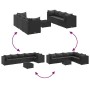 Set de muebles de jardín y cojines 7 pzas ratán sintético negro von , Gartensets - Ref: Foro24-3308179, Preis: 590,18 €, Raba...