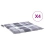 Cojines de silla de jardín 4 uds tela a cuadros gris 40x40x3 cm by , Cushions for chairs and sofas - Ref: Foro24-314036, Pric...