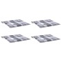 Cojines de silla de jardín 4 uds tela a cuadros gris 40x40x3 cm by , Cushions for chairs and sofas - Ref: Foro24-314036, Pric...