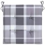 Cojines de silla de jardín 4 uds tela a cuadros gris 40x40x3 cm by , Cushions for chairs and sofas - Ref: Foro24-314036, Pric...