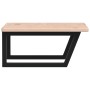 Estante de lavabo de pared de acero y madera maciza de roble von , Badezimmerwaschtische - Ref: Foro24-3302463, Preis: 106,50...