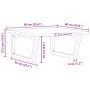 Estante de lavabo de pared de acero y madera maciza de roble von , Badezimmerwaschtische - Ref: Foro24-3302463, Preis: 106,50...
