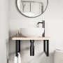 Estante de lavabo de pared de acero y madera maciza de roble by , bathroom vanities - Ref: Foro24-3302461, Price: 107,09 €, D...