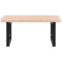 Estante de lavabo de pared de acero y madera maciza de roble by , bathroom vanities - Ref: Foro24-3302461, Price: 107,09 €, D...