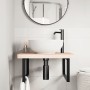 Estante de lavabo de pared de acero y madera maciza de haya von , Badezimmerwaschtische - Ref: Foro24-3302505, Preis: 105,97 ...