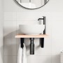 Estante de lavabo de pared de acero y madera maciza de roble von , Badezimmerwaschtische - Ref: Foro24-3302539, Preis: 66,57 ...