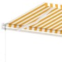 Automatic yellow and white freestanding awning 450x300 cm by vidaXL, Awnings - Ref: Foro24-3069568, Price: 563,21 €, Discount: %
