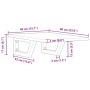 Estante de lavabo de pared de acero y madera maciza de roble von , Badezimmerwaschtische - Ref: Foro24-3302539, Preis: 66,57 ...