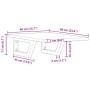 Estante de lavabo de pared de acero y madera maciza de roble von , Badezimmerwaschtische - Ref: Foro24-3302558, Preis: 67,87 ...