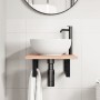 Estante de lavabo de pared de acero y madera maciza de roble by , bathroom vanities - Ref: Foro24-3302553, Price: 73,27 €, Di...