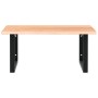 Estante de lavabo de pared de acero y madera maciza de roble von , Badezimmerwaschtische - Ref: Foro24-3302641, Preis: 89,23 ...