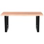 Estante de lavabo de pared de acero y madera maciza de roble de , Tocadores de baño - Ref: Foro24-3302643, Precio: 90,33 €, D...