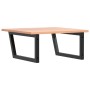 Estante de lavabo de pared de acero y madera maciza de roble de , Tocadores de baño - Ref: Foro24-3302643, Precio: 90,33 €, D...