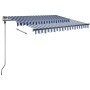 Toldo de pie retráctil manual azul y marrón 350x250 cm de vidaXL, Toldos - Ref: Foro24-3069716, Precio: 335,79 €, Descuento: %