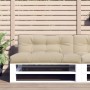Cojín para sofá de palets de tela beige 120x40x12 cm by , Cushions for chairs and sofas - Ref: Foro24-360626, Price: 34,62 €,...