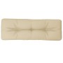 Cojín para sofá de palets de tela beige 120x40x12 cm by , Cushions for chairs and sofas - Ref: Foro24-360626, Price: 34,62 €,...