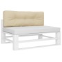 Cojín para sofá de palets de tela beige 120x40x12 cm by , Cushions for chairs and sofas - Ref: Foro24-360626, Price: 34,62 €,...
