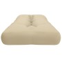 Cojín para sofá de palets de tela beige 120x40x12 cm by , Cushions for chairs and sofas - Ref: Foro24-360626, Price: 34,62 €,...