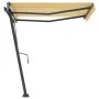 Yellow and white manual retractable foot awning 300x250 cm by vidaXL, Awnings - Ref: Foro24-3069698, Price: 313,37 €, Discoun...
