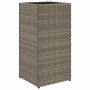 Jardinera de ratán sintético gris 30x30x60 cm von , Töpfe und Pflanzgefäße - Ref: Foro24-366412, Preis: 58,36 €, Rabatt: %
