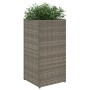 Jardinera de ratán sintético gris 30x30x60 cm von , Töpfe und Pflanzgefäße - Ref: Foro24-366412, Preis: 58,36 €, Rabatt: %