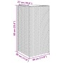 Jardinera de ratán sintético gris 30x30x60 cm von , Töpfe und Pflanzgefäße - Ref: Foro24-366412, Preis: 58,36 €, Rabatt: %