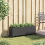 Jardinera con ruedas y 3 maceteros ratán PE negro 107x32x38 cm de , Maceteros y jardineras - Ref: Foro24-366419, Precio: 70,9...