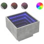 Mesa auxiliar y LED madera ingeniería gris hormigón 40x40x30cm by , Coffee table - Ref: Foro24-847500, Price: 83,51 €, Discou...