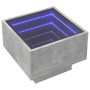Mesa auxiliar y LED madera ingeniería gris hormigón 40x40x30cm by , Coffee table - Ref: Foro24-847500, Price: 83,51 €, Discou...