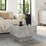 Mesa auxiliar y LED madera ingeniería gris hormigón 40x40x30cm by , Coffee table - Ref: Foro24-847500, Price: 83,51 €, Discou...
