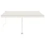 Toldo automático con LED y sensor de viento crema 450x350 cm by vidaXL, Awnings - Ref: Foro24-3069652, Price: 778,39 €, Disco...