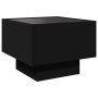 Mesa auxiliar con luz LED madera ingeniería negro 40x40x30 cm by , Coffee table - Ref: Foro24-847498, Price: 113,18 €, Discou...