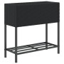 Jardineras con estante 2 uds ratán sintético negro 70x28x70 cm von , Töpfe und Pflanzgefäße - Ref: Foro24-3210510, Preis: 115...