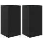 Jardineras 2 unidades ratán sintético negro 40x40x80 cm von , Töpfe und Pflanzgefäße - Ref: Foro24-3210519, Preis: 145,04 €, ...