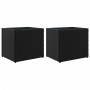 Jardineras 2 unidades ratán sintético negro 36x30x32 cm de , Maceteros y jardineras - Ref: Foro24-3210531, Precio: 75,90 €, D...