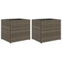 Jardineras 2 unidades ratán sintético gris 36x30x32 cm de , Maceteros y jardineras - Ref: Foro24-3210533, Precio: 65,24 €, De...