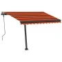 Toldo de pie retráctil manual naranja y marrón 300x250 cm de vidaXL, Toldos - Ref: Foro24-3069700, Precio: 325,80 €, Descuent...