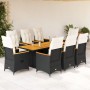 Set de comedor de jardín 9 pzas y cojines ratán sintético negro von , Gartensets - Ref: Foro24-3276841, Preis: 1,00 €, Rabatt: %