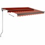 Orange and brown manual retractable foot awning 300x250 cm by vidaXL, Awnings - Ref: Foro24-3069700, Price: 362,03 €, Discoun...