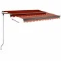 Toldo de pie retráctil manual naranja y marrón 300x250 cm de vidaXL, Toldos - Ref: Foro24-3069700, Precio: 325,80 €, Descuent...