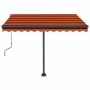 Toldo de pie retráctil manual naranja y marrón 300x250 cm de vidaXL, Toldos - Ref: Foro24-3069700, Precio: 325,80 €, Descuent...