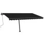 Toldo manual retráctil con LED gris antracita 400x350 cm by vidaXL, Awnings - Ref: Foro24-3069824, Price: 536,26 €, Discount: %
