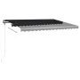 Toldo manual retráctil con LED gris antracita 400x350 cm by vidaXL, Awnings - Ref: Foro24-3069824, Price: 536,26 €, Discount: %