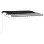 Toldo manual retráctil con LED gris antracita 400x350 cm by vidaXL, Awnings - Ref: Foro24-3069824, Price: 526,98 €, Discount: %