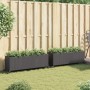 Jardineras con ruedas 2 uds ratán sintético negro 107x32x38 cm de , Maceteros y jardineras - Ref: Foro24-3210525, Precio: 131...